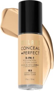 Milani Conceal + Perfect 2-in-1 Foundation + Concealer - Light Beige (1 Fl. Oz.)