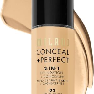 Milani Conceal + Perfect 2-in-1 Foundation + Concealer - Light Beige (1 Fl. Oz.)