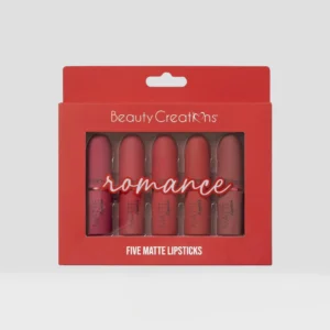 beauty creations pink  Five Piece Matte Lipstick Set