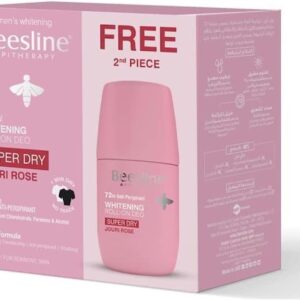 Beesline Natural Whitening Roll On Deodorant Super Dry Jouri Rose 2x50ML (1+1 Free)