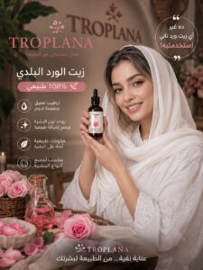 troplana زيت الجسم الورد