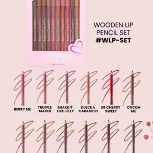 beauty creations Wooden Lip Pencil 12Pc Set