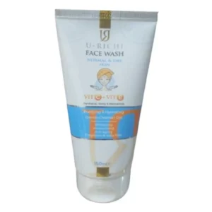 U-RICHI FACE WASH NORMAL & DRY SKIN VIT C + VIT E 50ML