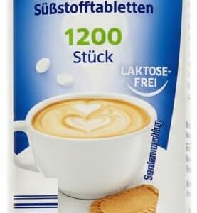 Suessli süssli German Sweetener Tablets 1200pcs in Dispenser - Lactose Free Recipe - Imported from Germany