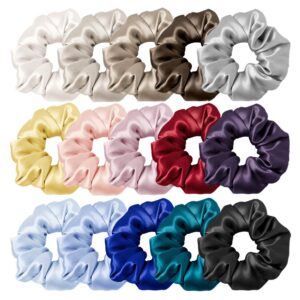 satin scrunchies 14 pieces