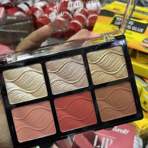 rose berry blusher& highlighter pallette  no 02