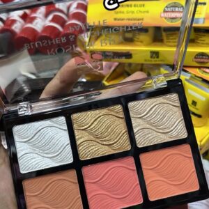 rose berry blusher& highlighter pallette no 01