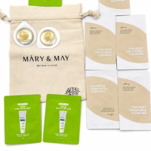 KOREAN SKIN CARE BAG BUNDLE NO1(عدد 5 اكياس غسول+3 اكياس صن كريم+2 كبسول تفتيح)