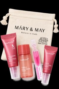 KOREAN SKIN CARE TRAVEL SIZE BUNDLE NO 2( عدد 4 قطع تونر وماسك ومرطب وامبول مركز)