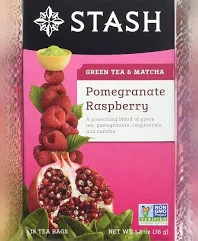 stash 18 teabags pomegranate ,green tea ,matcha &RASPBERRY