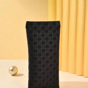 Leather Eyeglass Case  Black جراب نظارة