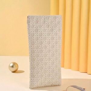 Leather Eyeglass Case  Off white  جراب نظارة
