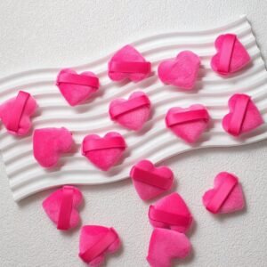 heart bufff sponge 6pieces 6قطع باف سبونج قلب