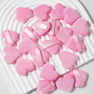 heart bufff sponge 6pieces 6قطع باف سبونج قلب