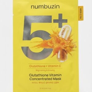 Numbuzin 5+ glutathione + vitamin c. Sheet mask  شيت ماسك